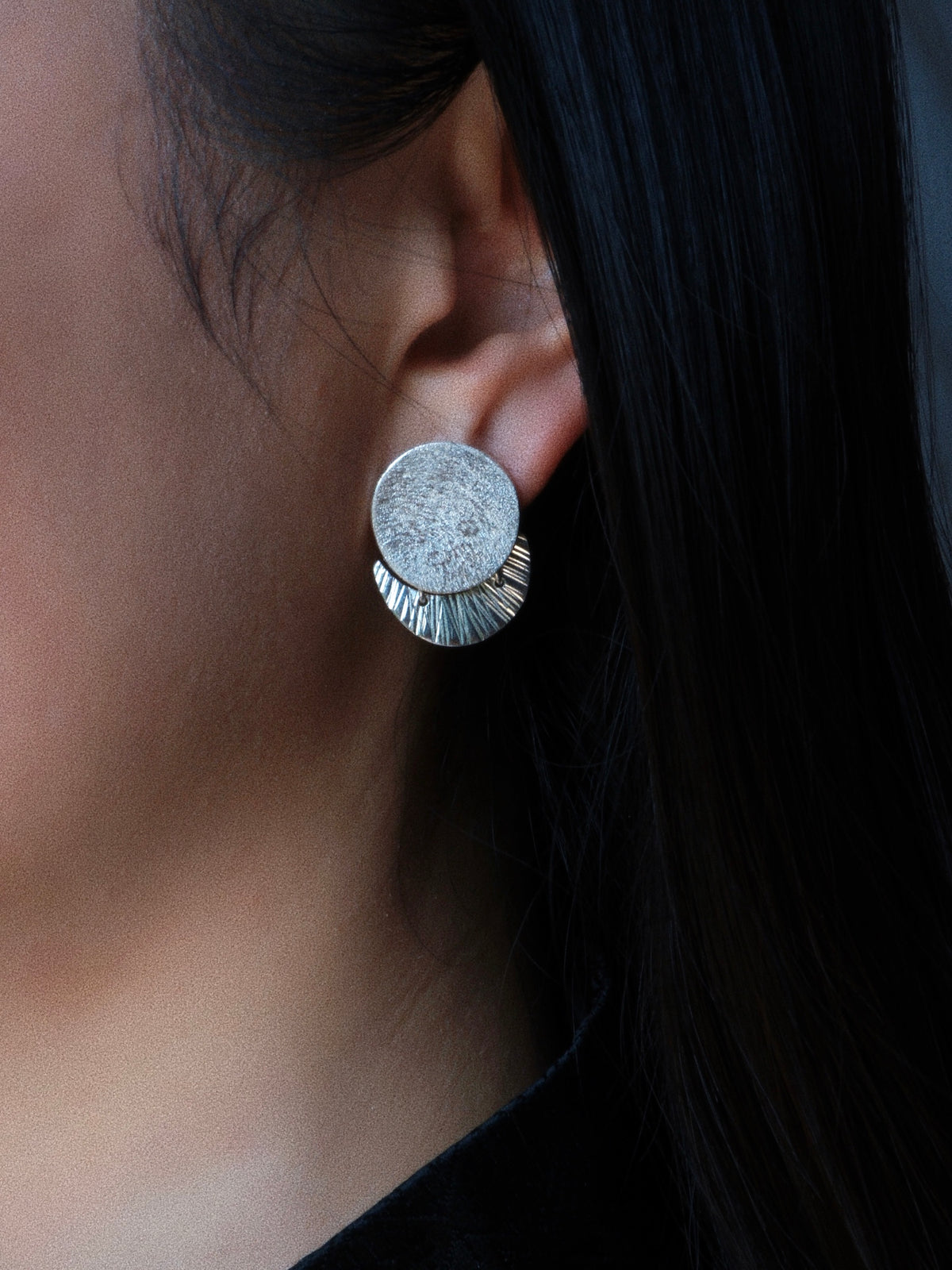 Nida Sun–Moon Earrings