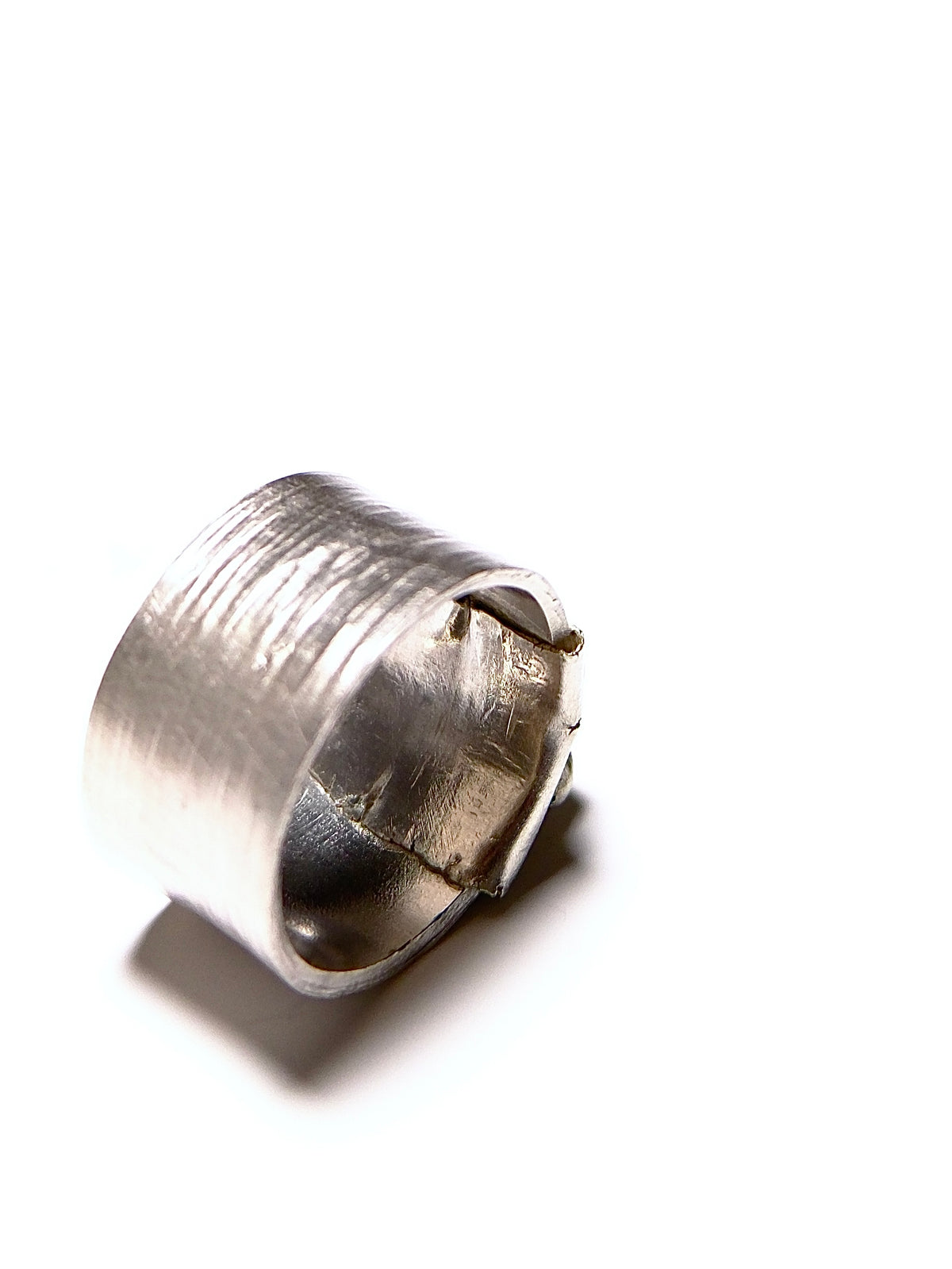 Back view of the Lotus sterling silver ring
